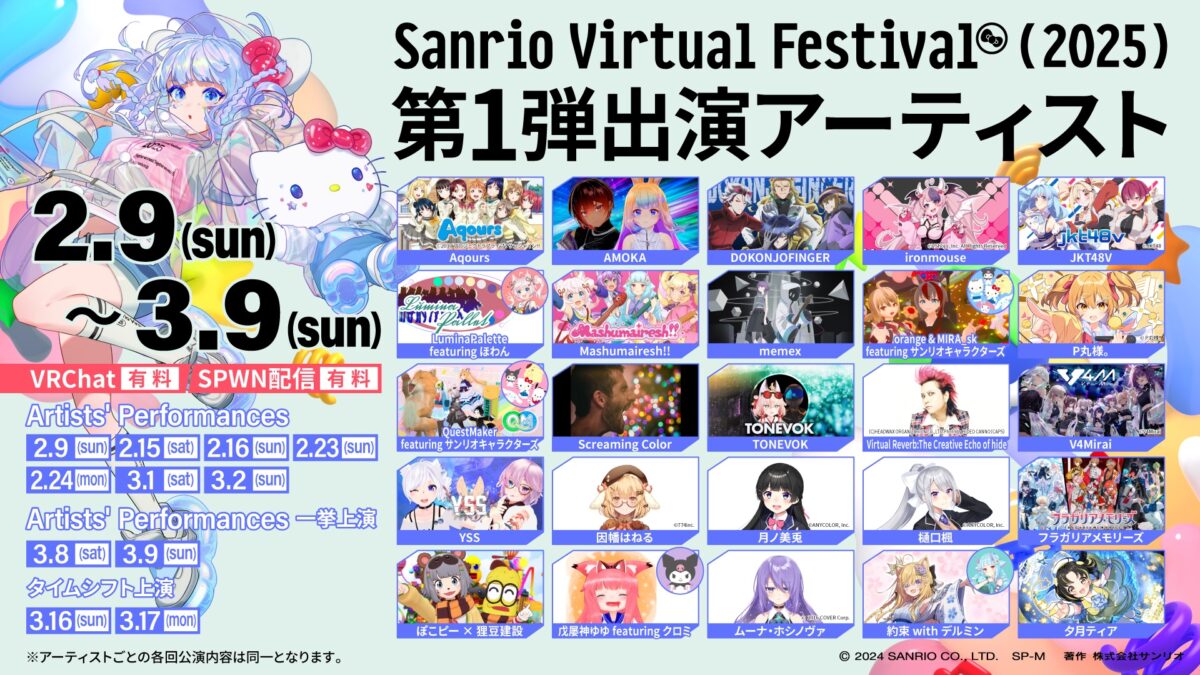 VRテーマパーク「Sanrio Virtual Festival 2025」出演